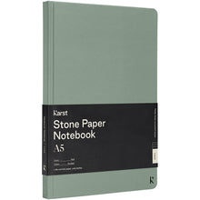 Load image into Gallery viewer, Karst® A5 stone paper hardcover notebook - lined — Heather green