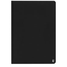 Load image into Gallery viewer, Karst® A5 stone paper hardcover notebook - lined — Black (front)