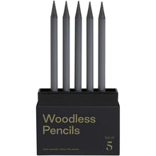 Load image into Gallery viewer, Karst® 5-pack 2B woodless graphite pencils — Grey (detail)