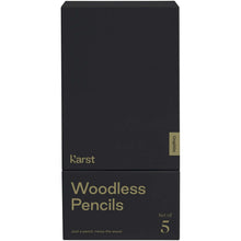 Load image into Gallery viewer, Karst® 5-pack 2B woodless graphite pencils — Grey (front)