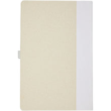 Load image into Gallery viewer, Dairy Dream A5 size reference recycled milk cartons notebook and ballpoint pen set — White (back)
