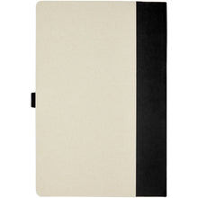 Load image into Gallery viewer, Dairy Dream A5 size reference recycled milk cartons notebook and ballpoint pen set — Black (back)