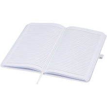 Load image into Gallery viewer, Fabianna crush paper hard cover notebook — White (detail)