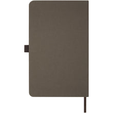 Load image into Gallery viewer, Fabianna crush paper hard cover notebook — Coffee brown (back)