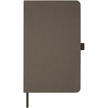 Load image into Gallery viewer, Fabianna crush paper hard cover notebook — Coffee brown (front)