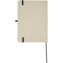 Load image into Gallery viewer, Tutico organic cotton hardcover notebook — Natural / Black (back)