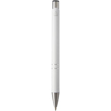 Load image into Gallery viewer, Moneta recycled aluminium ballpoint pen (black ink) — White (back)