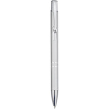Load image into Gallery viewer, Moneta recycled aluminium ballpoint pen (black ink) — Silver