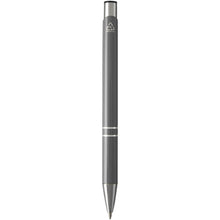 Load image into Gallery viewer, Moneta recycled aluminium ballpoint pen (black ink) — Grey (back)