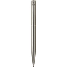 Load image into Gallery viewer, Didimis recycled stainless steel ballpoint and rollerball pen set (black ink) — Silver (back)