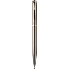 Load image into Gallery viewer, Didimis recycled stainless steel ballpoint and rollerball pen set (black ink) — Silver (front)