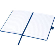 Load image into Gallery viewer, Thalaasa ocean-bound plastic hardcover notebook — Blue (detail)