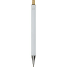 Load image into Gallery viewer, Cyrus recycled aluminium ballpoint pen (blue ink) — White (back)