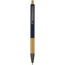 Load image into Gallery viewer, Darius recycled aluminium ballpoint pen (blue ink) — Navy