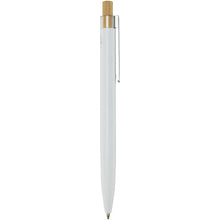 Load image into Gallery viewer, Nooshin recycled aluminium ballpoint pen (blue ink) — White (back)