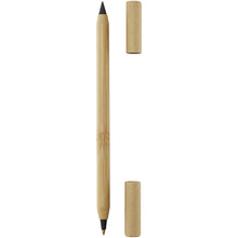 Load image into Gallery viewer, Samambu bamboo duo pen (blue ink) — Natural (front)