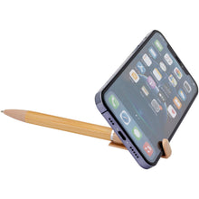 Load image into Gallery viewer, Delfina phone holder pen (blue ink) — Oatmeal (detail 2)