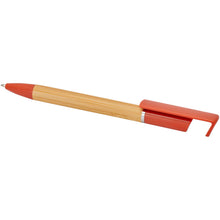 Load image into Gallery viewer, Delfina phone holder pen (blue ink) — Brick (detail)
