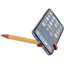 Load image into Gallery viewer, Delfina phone holder pen (blue ink) — Brick (detail 2)