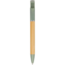 Load image into Gallery viewer, Delfina phone holder pen (blue ink) — Heather green (back)