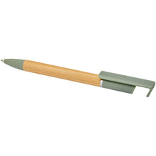 Load image into Gallery viewer, Delfina phone holder pen (blue ink) — Heather green (detail)