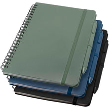 Load image into Gallery viewer, Thalaasa A5 ocean-bound hard cover notebook with ballpoint pen (black ink) — group