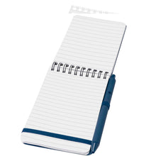 Load image into Gallery viewer, Thalaasa A6 hard cover ocean-bound notebook with ballpoint pen (black ink) — Ocean blue (detail)