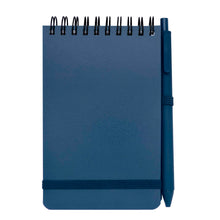 Load image into Gallery viewer, Thalaasa A6 hard cover ocean-bound notebook with ballpoint pen (black ink) — Ocean blue (front)