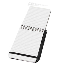 Load image into Gallery viewer, Thalaasa A6 hard cover ocean-bound notebook with ballpoint pen (black ink) — Black (detail)