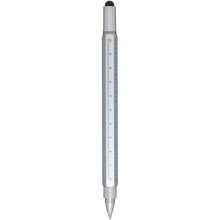 Load image into Gallery viewer, Dora recycled aluminium multifunctional pen (black ink) — Silver (back)