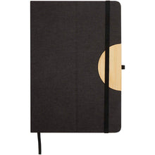 Load image into Gallery viewer, Carmen A5 hard cover notebook and ballpoint pen gift set (black ink) — Black (front)