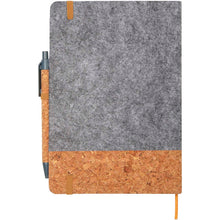 Load image into Gallery viewer, Veronica A5 hard cover notebook — Grey / Natural (back)
