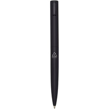 Load image into Gallery viewer, Juana recycled aluminium ballpoint pen (blue ink) — Black (back)
