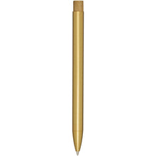 Load image into Gallery viewer, Beatriz recycled brass ballpoint pen (black ink) — Gold (back)