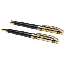 Load image into Gallery viewer, Legato ballpoint and rollerball pen set (blue ink) — Gold (detail)