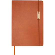 Load image into Gallery viewer, Legato A5 notebook and rollerball pen set (blue ink) — Brown (front)