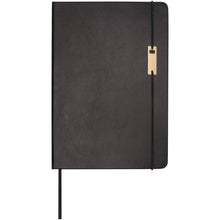 Load image into Gallery viewer, Legato A5 notebook and rollerball pen set (blue ink) — Black (front)