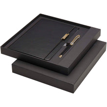 Load image into Gallery viewer, Legato A5 notebook and rollerball pen set (blue ink) — Black