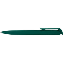 Load image into Gallery viewer, Lucia recycled plastic ballpoint pen (blue ink) — Forest green (front)