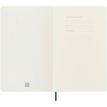Load image into Gallery viewer, Moleskine 100% VEGEA® Capri L soft cover notebook - ruled — Mid Blue (detail)
