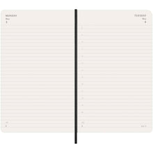 Load image into Gallery viewer, Moleskine soft cover 12 month L daily planner — Black (detail 2)
