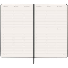 Load image into Gallery viewer, Moleskine hard cover 12 month L weekly planner vertical — Black (detail 2)