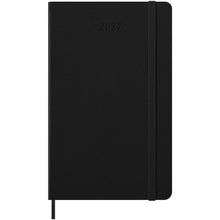 Load image into Gallery viewer, Moleskine hard cover 12 month L weekly planner vertical — Black (front)