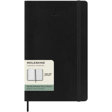 Load image into Gallery viewer, Moleskine soft cover 12 month weekly L planner — Black