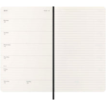 Load image into Gallery viewer, Moleskine soft cover 12 month weekly L planner — Black (detail 2)