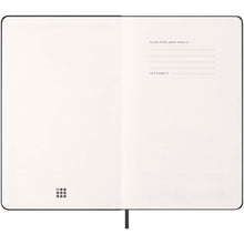 Load image into Gallery viewer, Moleskine horizontal hard cover 12 month L weekly planner — Black (detail)