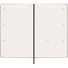 Load image into Gallery viewer, Moleskine horizontal hard cover 12 month L weekly planner — Black (detail 2)