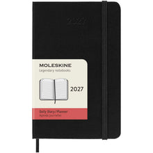 Load image into Gallery viewer, Moleskine hard cover 12 month PK daily planner — Black