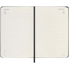 Load image into Gallery viewer, Moleskine hard cover 12 month PK daily planner — Black (detail 2)