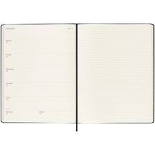 Load image into Gallery viewer, Moleskine hard cover 12 month XL weekly planner — Black (detail 2)